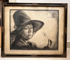 Gallé Tibor rézkarc