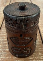 Antik Bambusz kinai teás doboz.