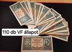 10 Millió Pengő 110 darab akár külön is ! VF állapotban .