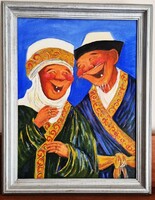 Kirgiz festmény - ÉLETÖRÖM és BÖLCSESSÉG