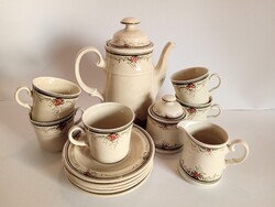 Winterling Röslau Bavaria kávés teás készlet csésze csészealj kanna kiöntő cukortartó német kerámia