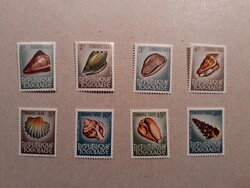 Togo - Fauna, csigák, kagylók 1964