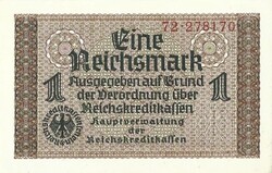 1 reichsmark reichsmarka 1939-45 Németország 5. UNC
