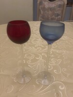 Színes pohár szett, röviditalos, 6db