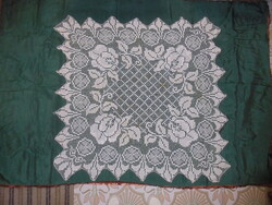 Antik horgolt necc, csipke terítő, asztalterítő, abrosz