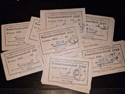 1945, 20 darab vonathasználati jegy, ritka