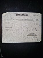 1941, előfizetési nyugta a nyilas Magyarság c. lapra