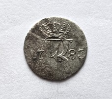 Ritka! Porosz ezüst 1/24 Thaler / Tallér 1783 A.