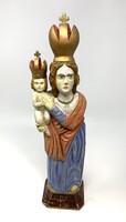 Antik Szűz Mária a kis Jézussal-  fából készült szobor 1900-as évek eleje (44cm) RZ