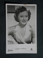 Képeslap,film,mozi,művészet,Barbara Stenvajk,színésznő,1950-