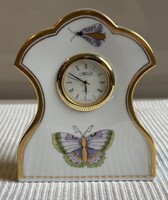 Herendi porcelán Royal Garden mintás asztali óra