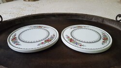 Virágos díszítésű,porcelán edény vagy poháralátét 2 db.