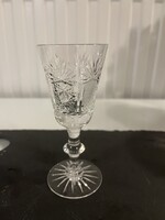 Kézi csiszolású kristály pálinkás pohár szett 6 db