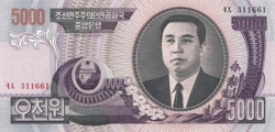 Észak-Korea 5000 won 2006 UNC