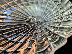 Modern vonalvezetésű csiga kagyló mintás családi süteményes üveg tányér szett 12 +1