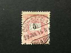 Magyarország 1898 Feketeszámú 5 kr. Nagy-Szeben A