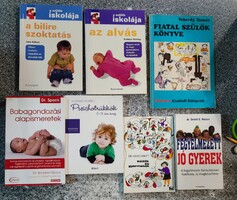 7 kötet Gyermeknevelés: Dr Spock, Vekerdy fiatal szülők.. Bilire szoktatás,  az alvás stb