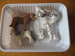 2 db ló  és 3 db dalmata figura csomag  -101 kiskutya
