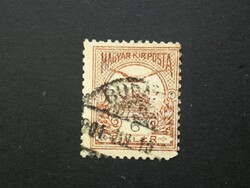 Magyarország 1900 Turul 6 f lilásbarna, sarokhiány D