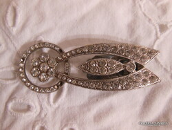 NYAKKENDŐCSIPESZ - FÉM - KÖVEKKEL - 6,5 x 2 cm - VASTAG