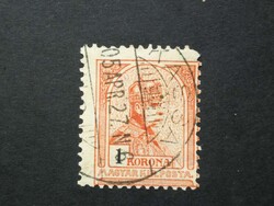 Magyarország 1900 Turul 1 K Kassa, sarokhiány, elfogazva D
