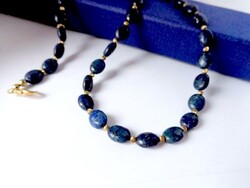 Lapis lazuli mély kék ásvány nyaklánc