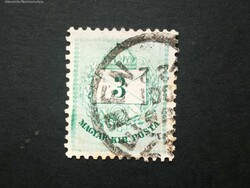 Magyarország 1890 Színesszámú 3 kr.(Nagy)-Szeben, E12:11 3/4, F