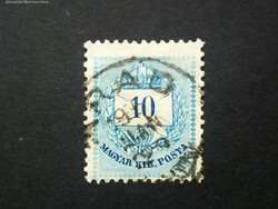 Magyarország 1890 Színesszámú 10 kr. Arad, E12:11 3/4, elfogazva F