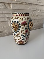 Zsolnay nagy méretű, áttört díszváza! 1800-as évek vége! Gyűjtői darab!