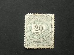 Magyarország 1898 Feketeszámú krajcáros, 20 kr. Szlavon-Verőce Virovitica, sarokhiány A