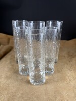 Gyönyörű fátyol üveg RETRO poharak ( 3-3 db )﻿