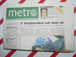 Régi retro újság - Metro - 2000. március 23. - Születésnapra ajándékba.