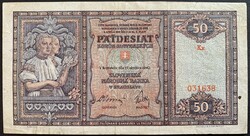 Szlovákia 50 Korún 1940 P-9 VF