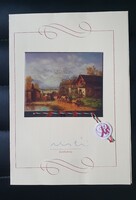 Vigyázó László-Hegyvidéki életkép olajfestmény 30x40