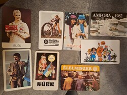 Retro kártyanaptár csomag (1981-1985) - Centrum, Szerencsi, ÁFÉSZ, Amfora