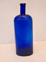 Antik kobalt kék patika üveg