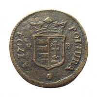 Magyarország,II. Rákóczi Ferenc 1 poltura 1704 KB VF+ réz