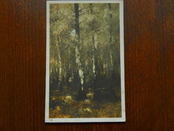 Művész képeslap / festmény - Paál László: Erdő belseje (mélye - 1877)