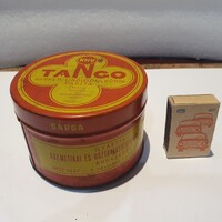 Retro Tango parketta, linóleum és bútorpaszta pléh doboz tartalommal KHV pipere