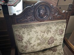 Holland faragott historizáló kárpitozott karfás szék 4 db