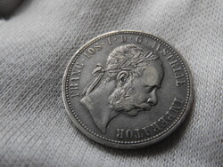 1873 ezüst 1 forint florin gulden EXTRA szürke patinás darab (JCB)