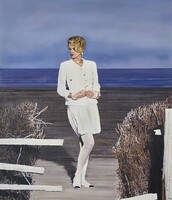 Adorján Attila-Chanel 2, nagyméretű 80x100 olajfestmény, RITKA  GYŰJTŐI DARAB
