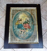 Nagyméretű antik keretezett szentképek egyben eladók! 6 db-os csomag
