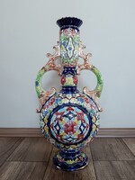 Antik Fischer Emil Budapest nagyméretű váza