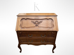 Antik stílusú tölgyfa íróasztal szekreter, írókomód