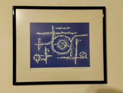 Marosán Gyula(1915 - 2003):Absztrakt formák kékben,1967