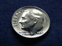 USA Roosevelt Dime (10 Cents) 1969 D
