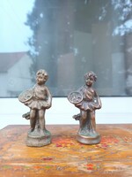 Antik bronz gyerek figura