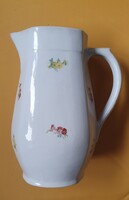 Porcelán virágmintás régi retro vizeskancsó kanna