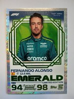 2024 Topps Turbo Attax F1 Fernando Alonso limited LE42 kártya.